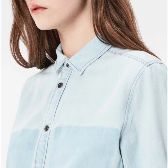 G-STAR RAW Womens Small Modern Arc 3D Shirt Light Wt Luda Denim Dress - Picture 5 of 16